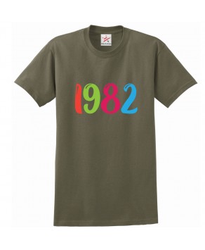 1982 Unisex Retro Classic Kids and Adults T-shirt For Birthday